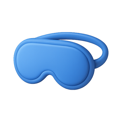 3D Render of a Blue Sleep Mask with Smooth Design