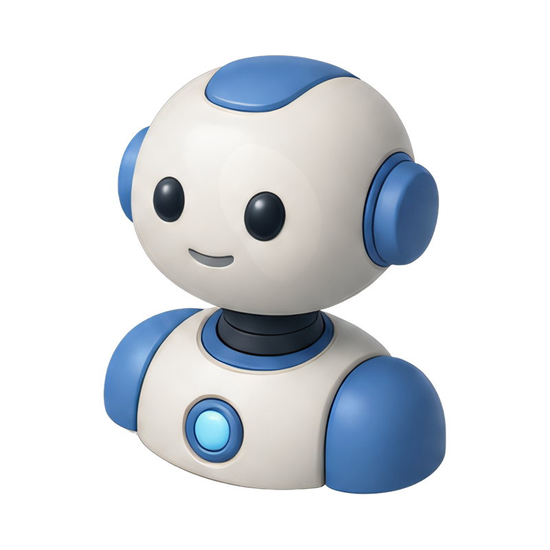 friendly robot bust design