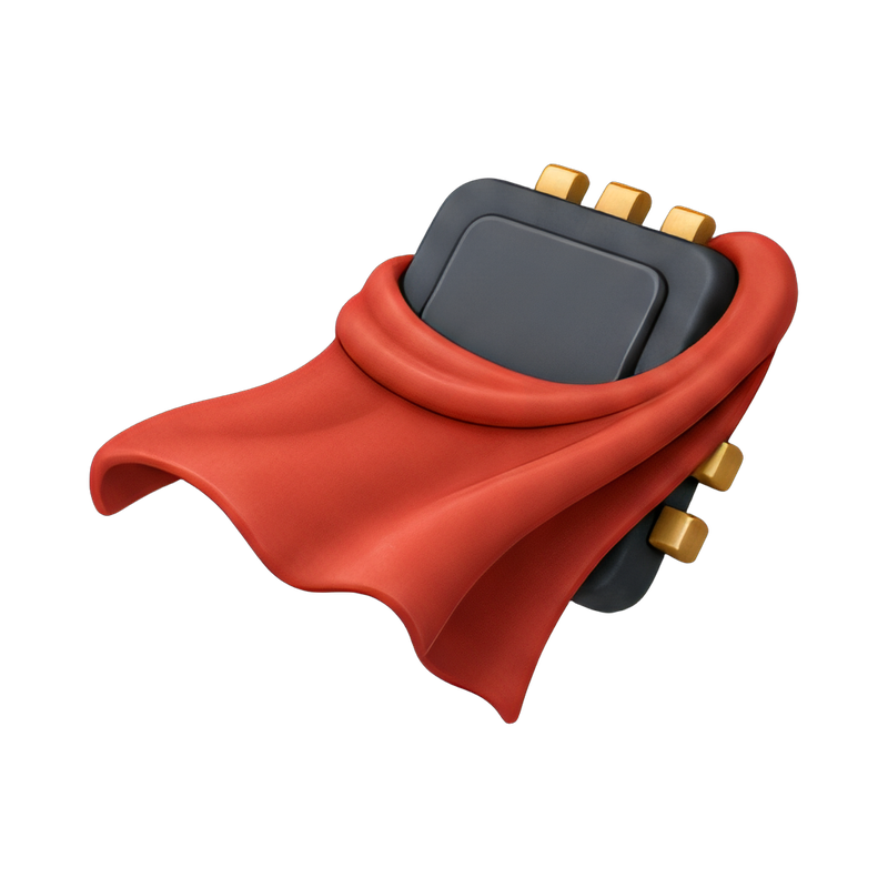superhero chip in flight