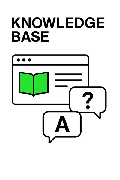 Simple Knowledge Base Illustration with Icons