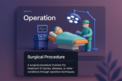 3D Illustration of a Medical Operation Scene