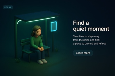 Detailed Neon Scene with Relaxation Theme