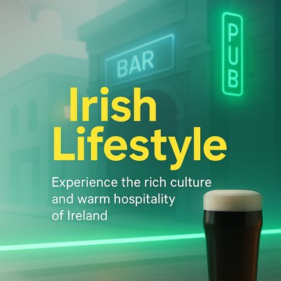 Promotional Image Celebrating Irish Culture and Hospitality