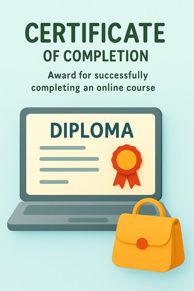 Digital Certificate of Completion for Online Courses