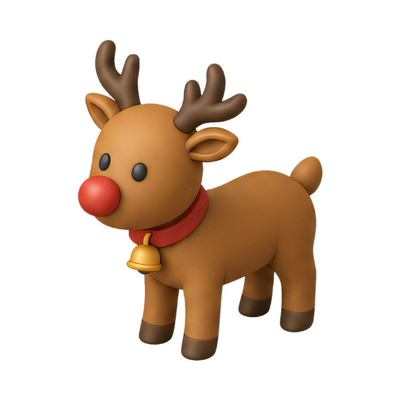 festive red-nosed reindeer