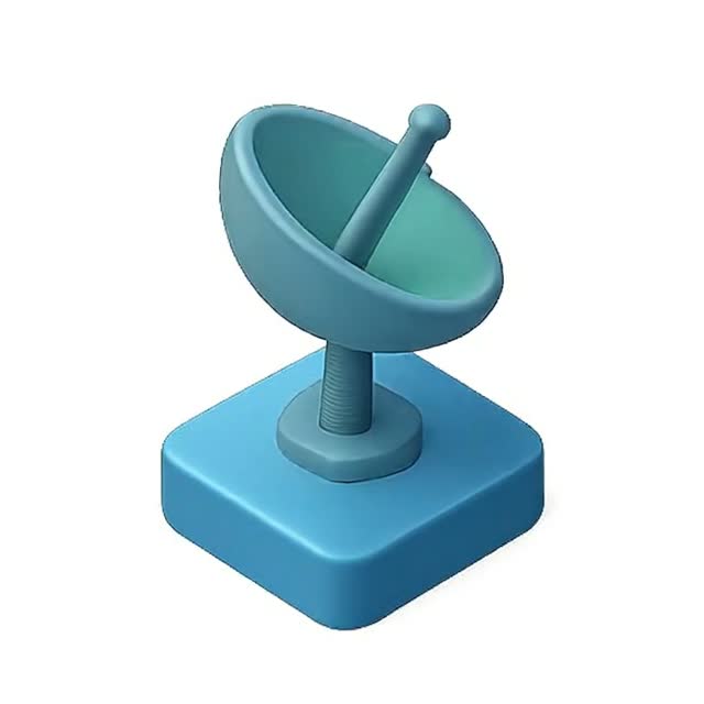 Stylized Satellite Dishes in a Playful Design