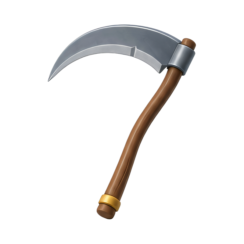 curved long scythe design