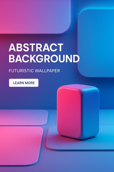 Modern Neon Abstract Background with Typography
