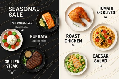 Gastro-Bar Seasonal Menu Featuring Exquisite Dishes