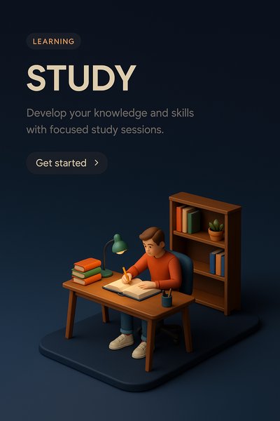 3D Scene Depicting Study Environment in Realistic Style