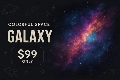 Vibrant Cosmic Nebula Advertisement Design