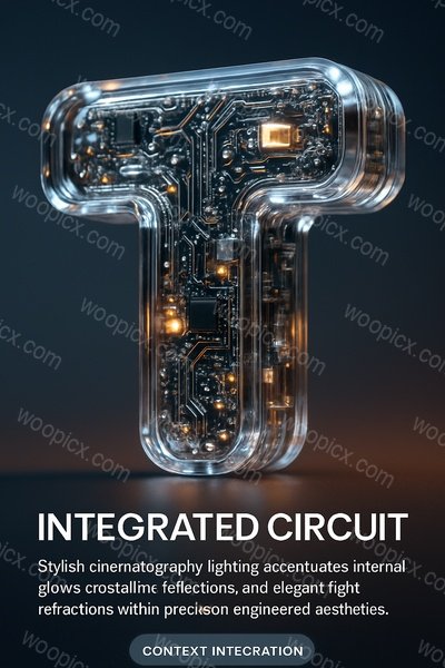 Hyperrealistic Integrated Circuit Design with High-Tech Aesthetics