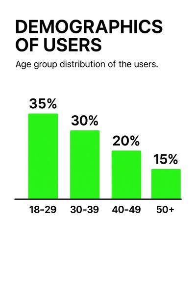 User Demographics Bar Chart with Age Distribution