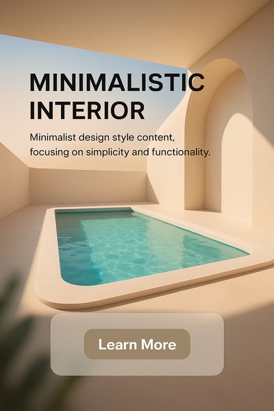 Elegant Minimalist Interior with Pool Design