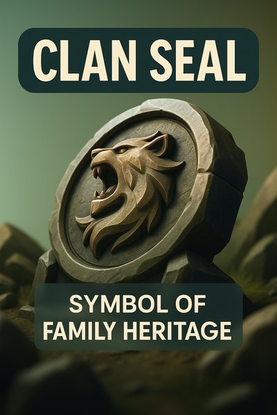 3D Illustration of Clan Seal Symbolizing Family Heritage