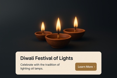 Diwali Festival of Lights Celebration with Diya Lamps