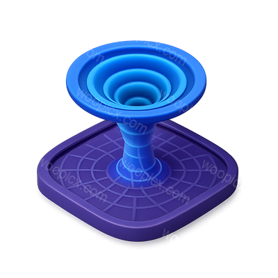 3D Wormhole Icon with Volumetric Design