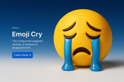 Stylish Web Page Design Featuring Crying Emoji
