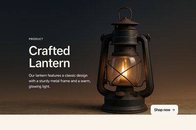 Stylish Lantern with Warm Glow and Classic Design