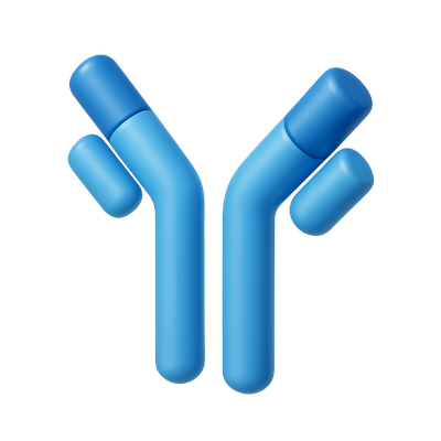 Stylish 3D Antibody Icon with Isometric Design