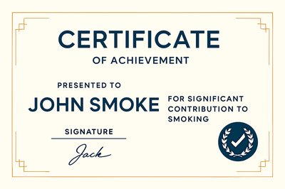 Formal Certificate of Achievement Design