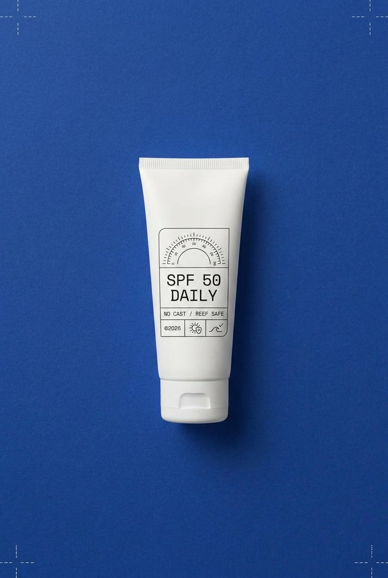 SPF tube with minimal design
