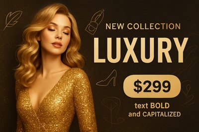 Golden Elegance Ad - Luxury Collection Announcement