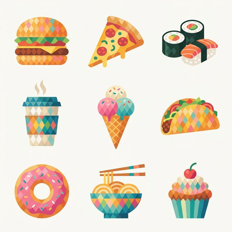 geometric diamond food presentation