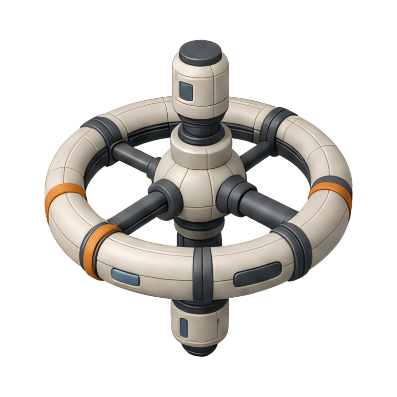 futuristic gravity ring station