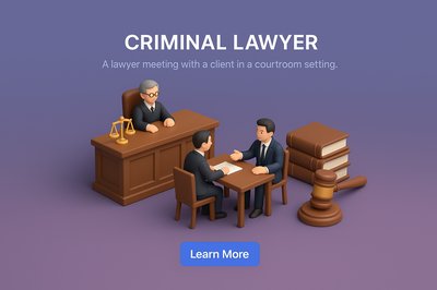 Detailed 3D Scene of a Criminal Lawyer Meeting