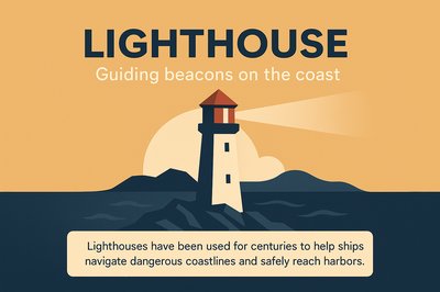 Inspiring Lighthouse Design with Gradient Background