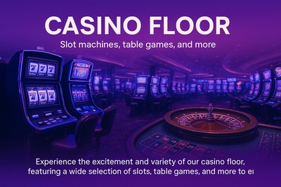 Dynamic Casino Floor Experience with Slot Machines and Table Games