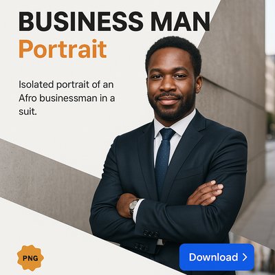 Professional Portrait of an Afro Businessman in Suit