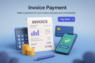 Detailed 3D Illustration of Invoice Payment Process