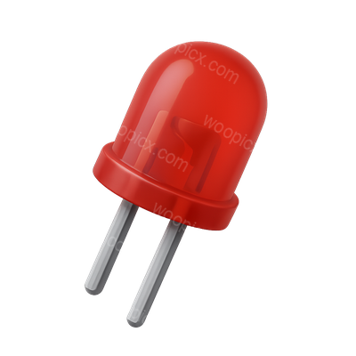 3D LED Diode Icon with Volumetric Feel