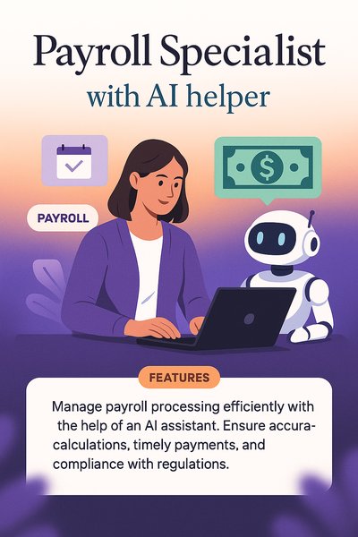 Creative Landing Page Design for Payroll Specialist with AI Assistant