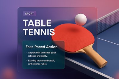 Dynamic Table Tennis Web Page Design Concept