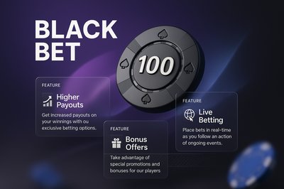 Dynamic 3D Web Design Featuring Black Bet Elements