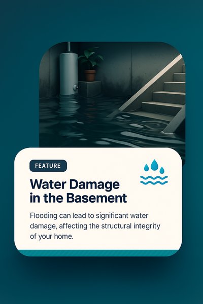 Significant Water Damage in Basement Due to Flooding
