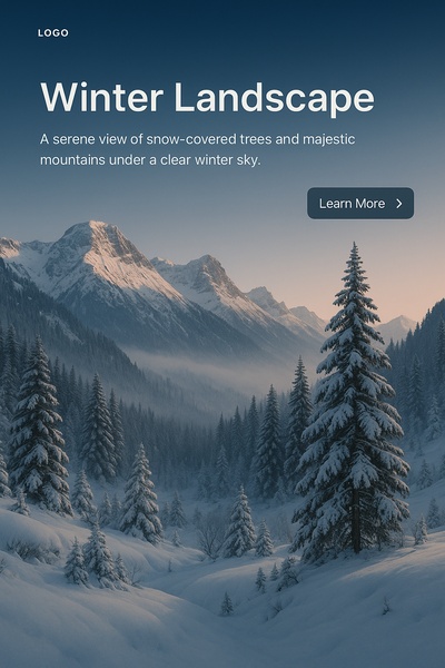 Stunning Winter Mountain Landscape with Snow-Covered Trees