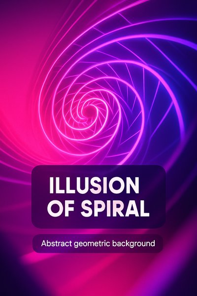 Abstract Spiral Illusion Background with Geometric Design