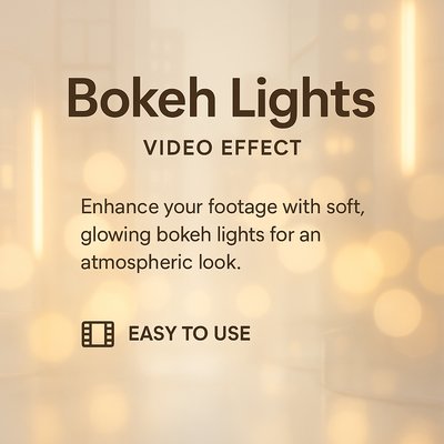 Promotional Graphic for Bokeh Lights Video Effect