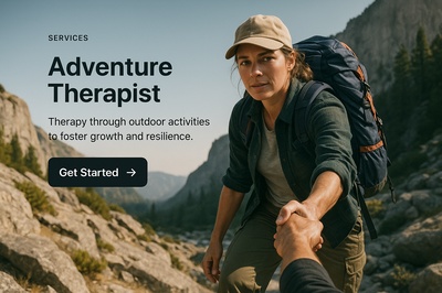 Engaging Adventure Therapist Webpage Design