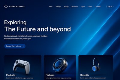 Modern Ballet-Themed Landing Page Design with Dynamic Elements