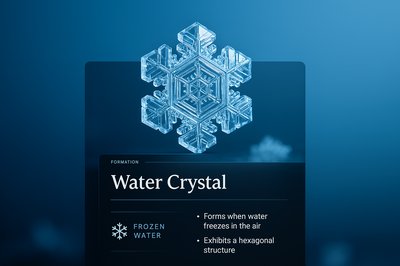 Stunning 3D Illustration of a Water Crystal