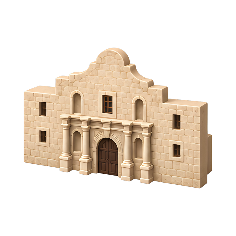 historic alamo mission facade