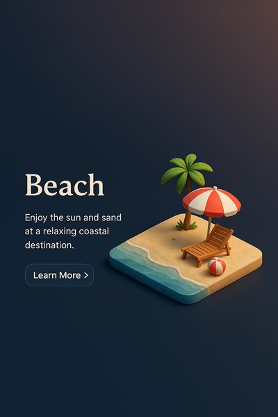 Miniature Beach Scene with Relaxing Elements