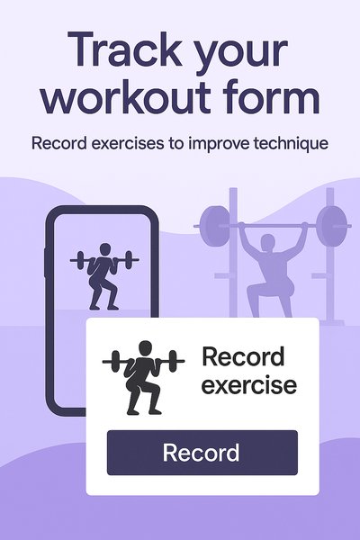 Fitness App Promotional Graphic Highlighting Workout Tracking