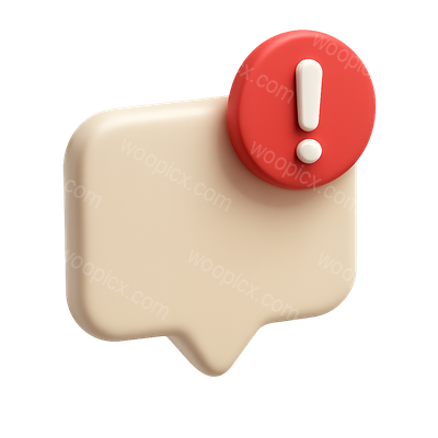 3D Notification Alert Icon Design with Isometric View
