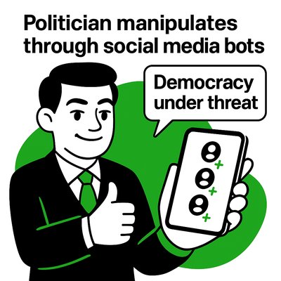 Illustrative Graphic on Political Manipulation via Social Media